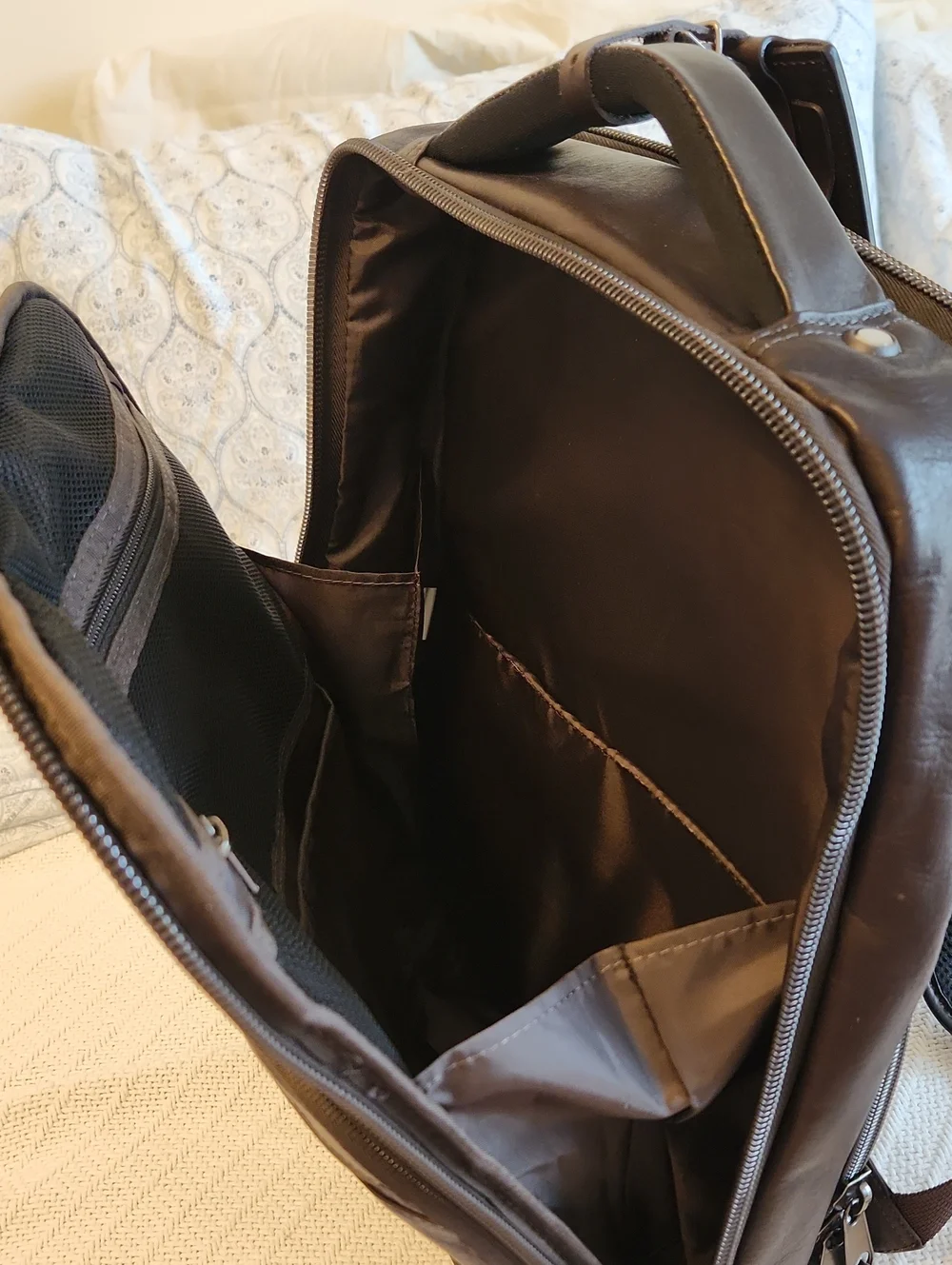Renwick Men's Leather Laptop Backpack in Dark Brown - Classic Everyday Carry
